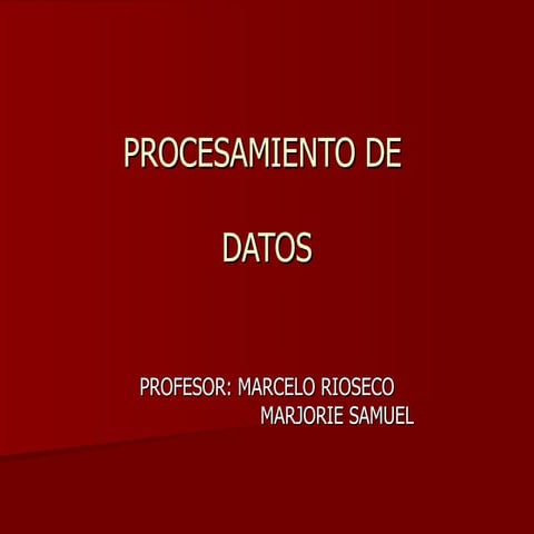 Procesamiento de datos