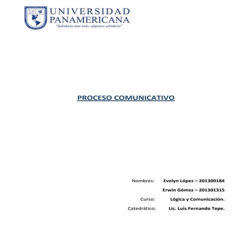 Proceso comunicativo