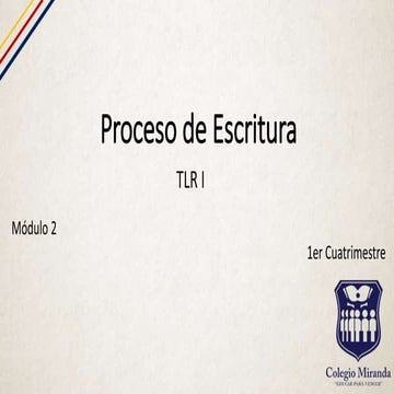 Proceso de escritura 