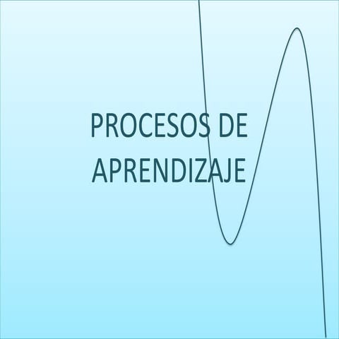 Procesos de aprendizaje