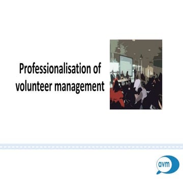 Professionalisation of volunteer management