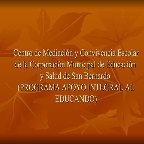 PROGRAMA APOYO INTEGRAL AL EDUCANDO