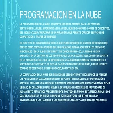 Programacion en la nube