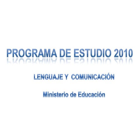 Programa de estudio 2010