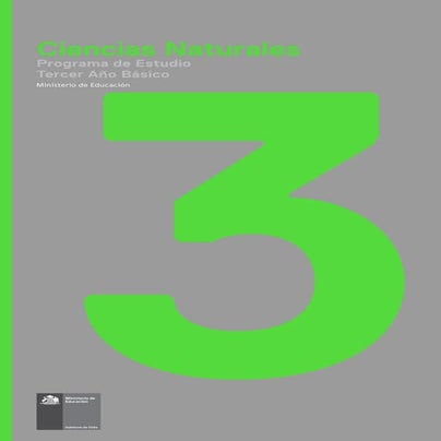 Programa de estudio 3° basico ciencias naturales