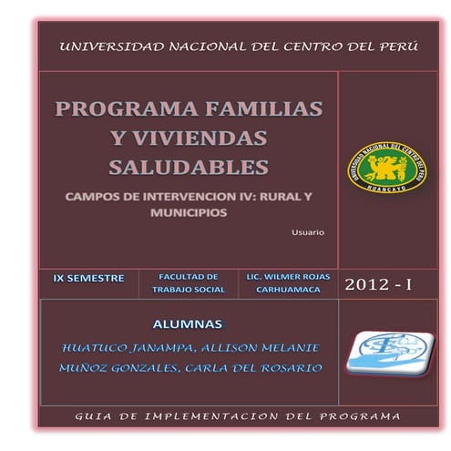 Programa de familias y viviendas saludables