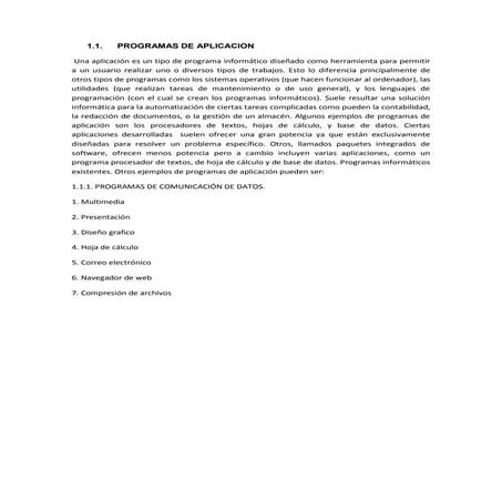 Programas de aplicacion