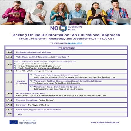 Programme + register no alternative facts