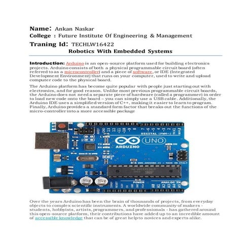 Robotics and Embedded Systems