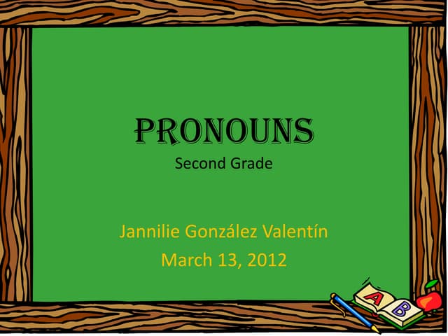 Pronouns second grade