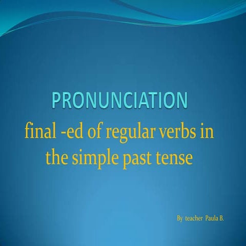 Pronunciation ed