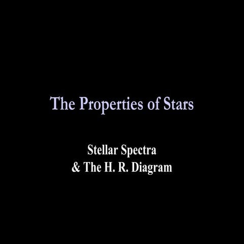Properties of stars