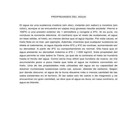 Propiedades del agua (2)