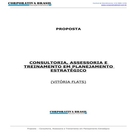 Consultoria Organizacional - Planejamento Estratégico - Corporativa Brasil - ...