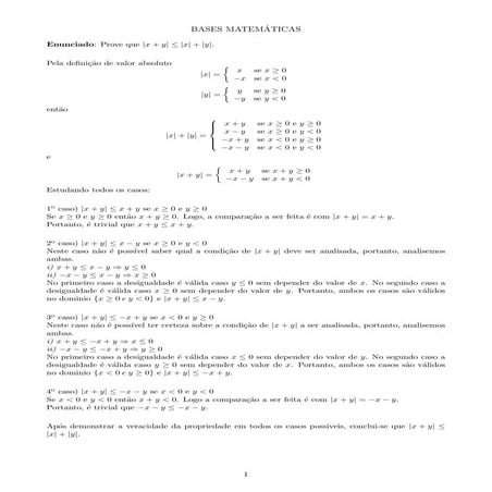 Demonstração - Propriedade de módulo