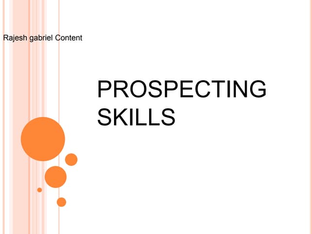 Prospecting Skills 