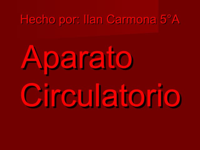Proyecto Aparato Circulatorio Ilan Carmona