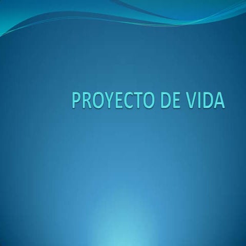 PROYECTO VIDA