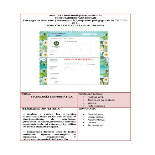 IMPLEMENTACION PROYECTO TICS
