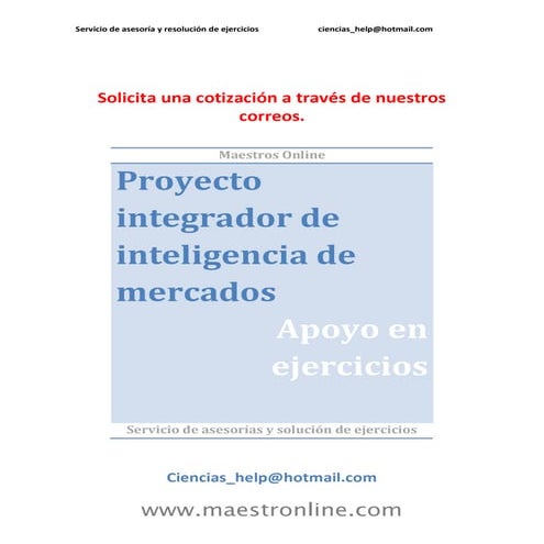 Proyecto integrador de inteligencia de mercados