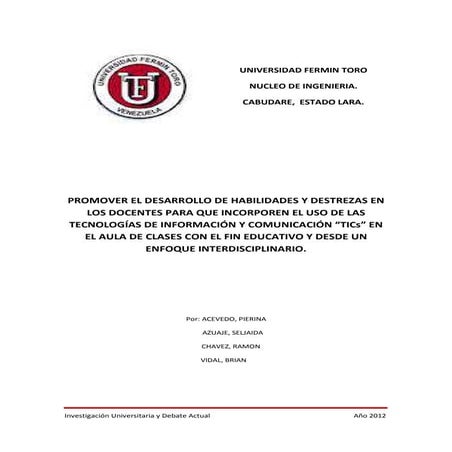 Proyecto interdisciplinario