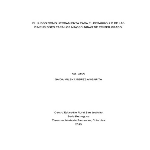 El juego un instrumento esencial en el aprendizaje