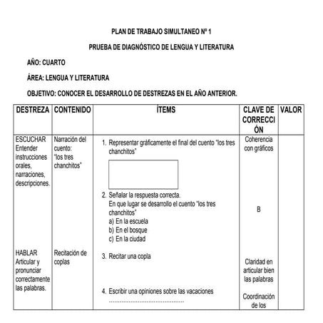 Pruebas de diagnóstico 05 09 sep