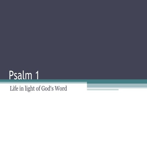 Psalm 1
