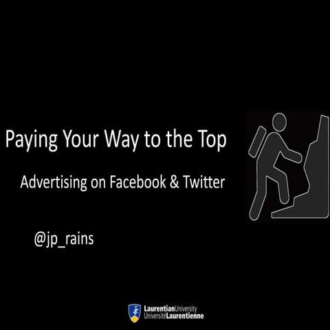PSEWEB: Paying your way to the top. Paid advertising on Facebook and Twitter. 