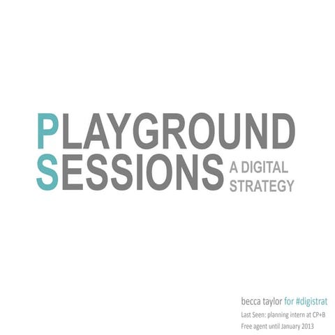QUIT PIANO LESSONS  (a digital strategy for Playground Sessions)