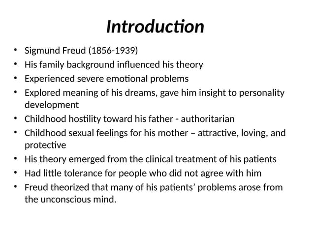 Psychoanalysis Presentation notes for revision