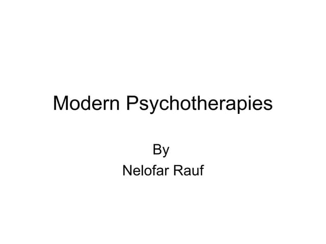 Psychotherapies (1)