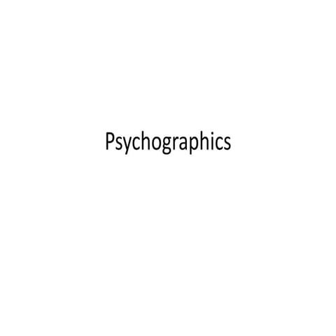 Psycographics 