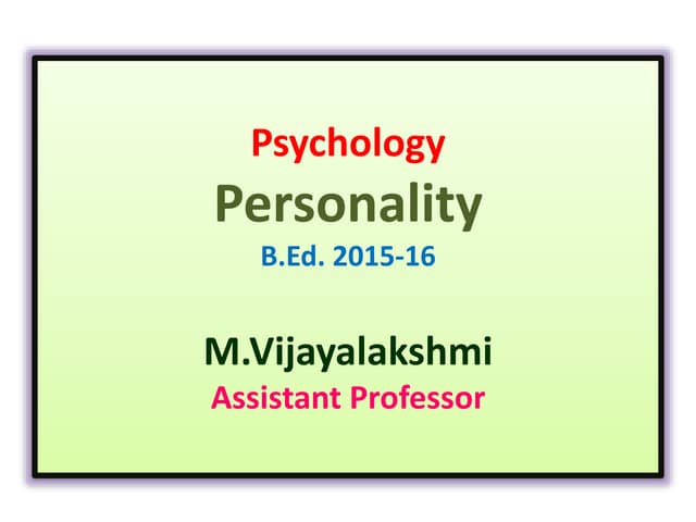 Personality