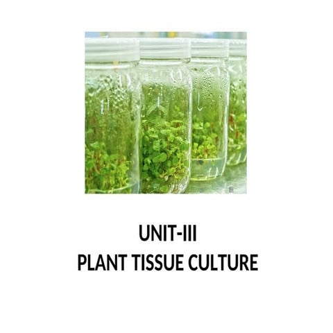 Plant tissue culture tech Unit-III Pcog -I