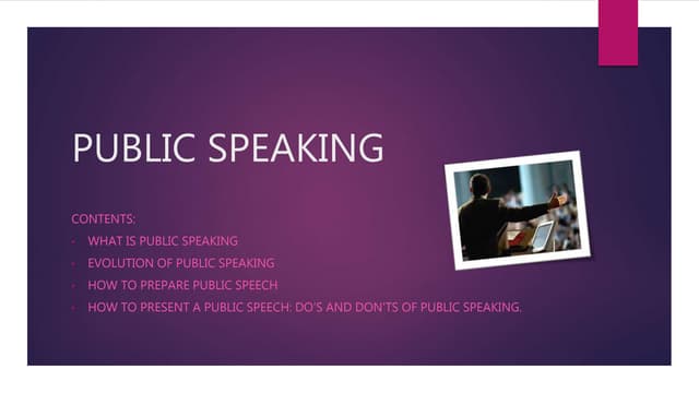 Public speaking