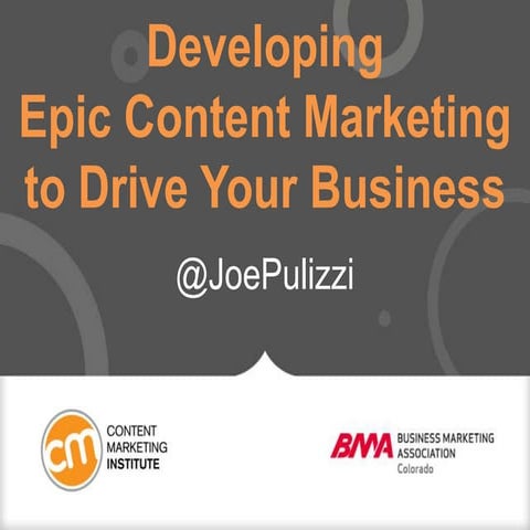 Epic Content Marketing to Drive Your B2B Business - BMA Colorado