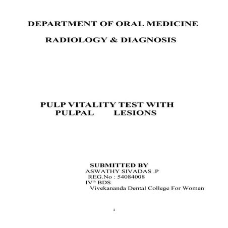 seminar on pulp vitality test