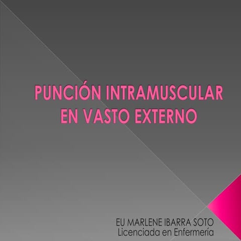 Punción IM Vasto Externo