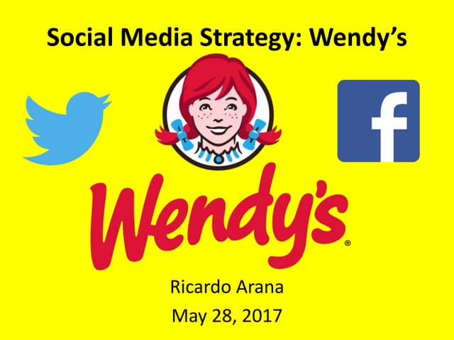Social Media Management: Social Media Strategy Wendy's