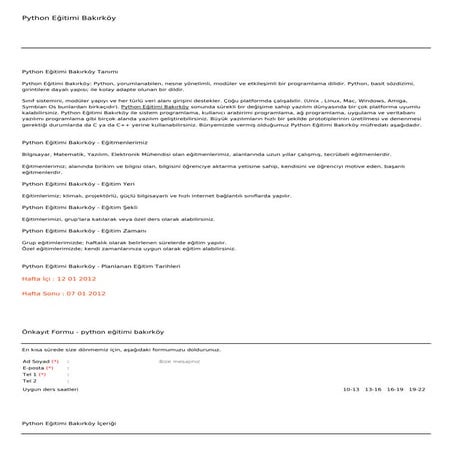 Python egitimi-bakirkoy