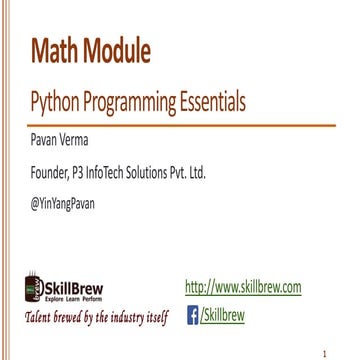 Python Programming Essentials - M24 - math module