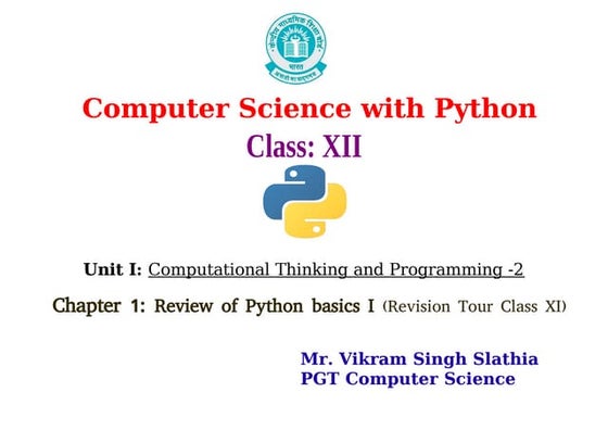 Python revision tour i