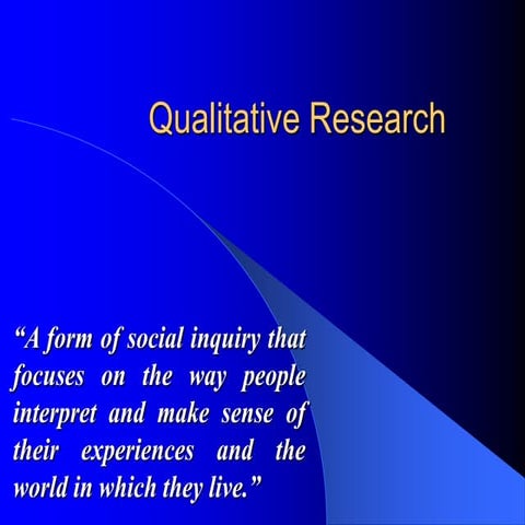 Qualitative Research