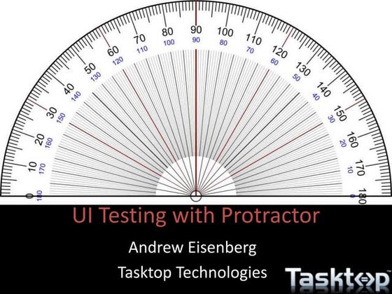 Protractor Tutorial Quality in Agile 2015