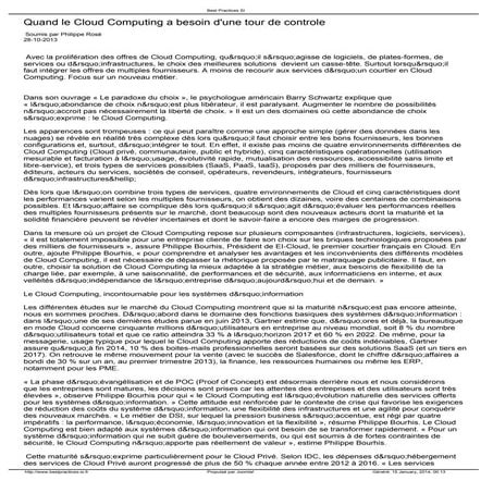 Quand le cloud computing a besoin d'une tour de controle