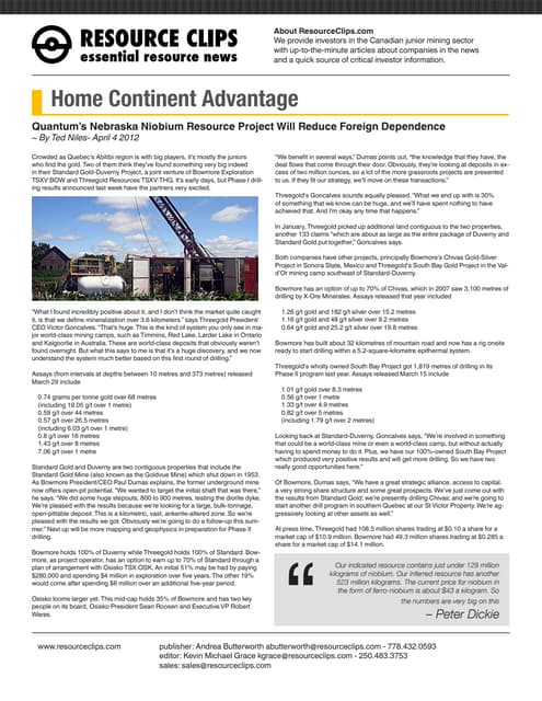 Quantum Rare Earth Developments (TSXv: QRE)