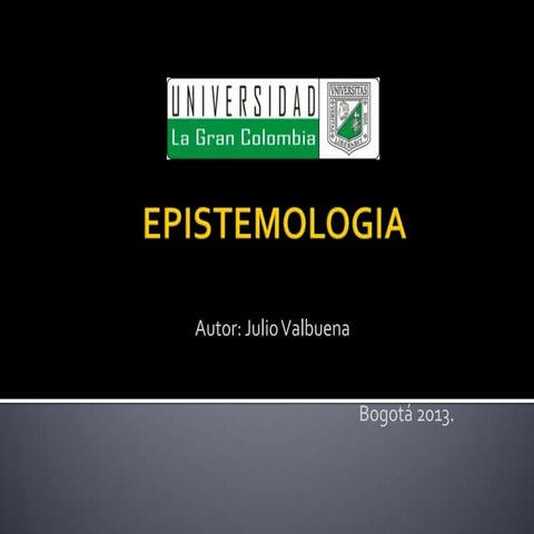 Que es la epistemologia