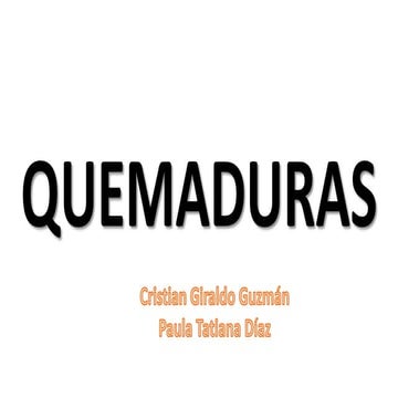 Quemaduras  en Niños