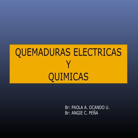 Quemaduras electricas